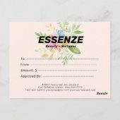 手絵を描フローラ ポストカード (裏面)