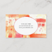 手絵を描モダン水カラー抽象芸術ライフコーチ 名刺 (裏面)