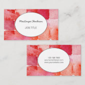 手絵を描モダン水カラー抽象芸術幾何学的 名刺 (正面/裏面)