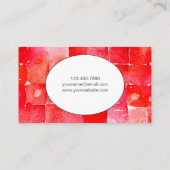 手絵を描モダン水カラー抽象芸術幾何学的 名刺 (裏面)