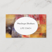 手絵を描モダン水カラー抽象芸術幾何学的 名刺 (正面)