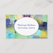 手絵を描モダン水カラー抽象芸術 名刺 (正面)