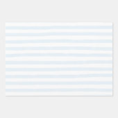 手絵を描名門私立校風の明の青ストライプいパターン ラッピングペーパーシート (正面3)
