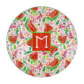 手絵を描夏の果柄 カッティングボード (正面)