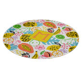 手絵を描夏の果柄 カッティングボード (角)