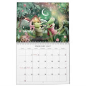 手絵を描子ブックイラストレーション2026 カレンダー (2月 2027)