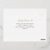 手絵を描小花フローラ枠Rsvp 箔シーズンポストカード (裏面)