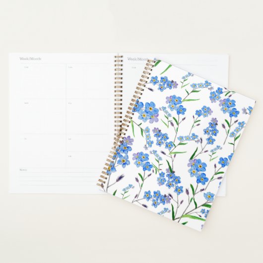 手絵を描忘れで花を付けない プランナー手帳 (ディスプレー)