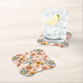 手絵を描抽象芸術フローラルパターン–23136 ペーパーコースター (インサイチュ)