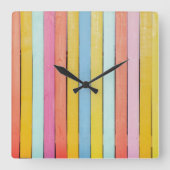 手絵を描柵 スクエア壁時計 (正面)