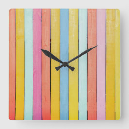 手絵を描柵 スクエア壁時計