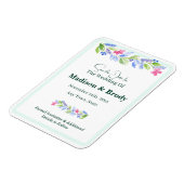 手絵を描水の色フローラ保存日付 マグネット (左側)