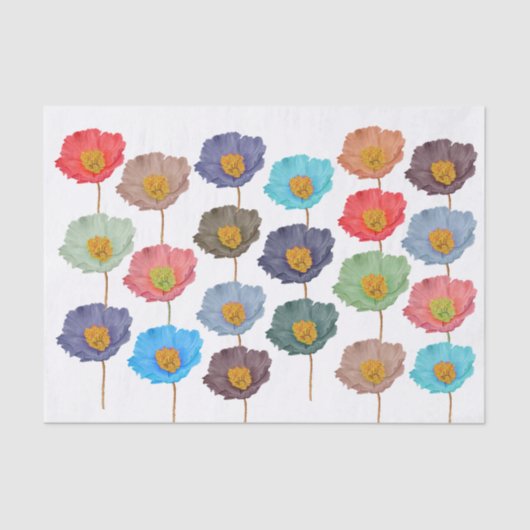 手絵を描水カラーフローラデカップクレフター 薄葉紙 (正面)