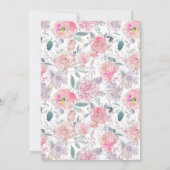 手絵を描水カラーフローラ結婚ズ 招待状 (裏面)