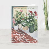 手絵を描水カラー最高のフローラ母の日 カード (正面)