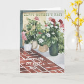 手絵を描水カラー最高のフローラ母の日 カード (黄色い花)