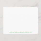 手絵を描水彩チューリップ青ストライプ水投手 エンクロージャーカード (裏面)