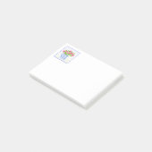 手絵を描水彩チューリップ青ストライプ水投手 ポストイット (アングル)