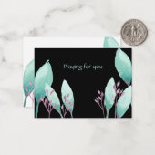 手絵を描水彩植物用祈の ノートカード (正面/裏面インサイチュ)