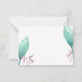 手絵を描水彩植物用祈の ノートカード (裏面)