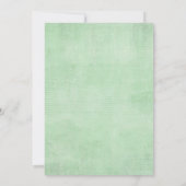 手絵を描水彩植物緑結婚園 招待状 (裏面)