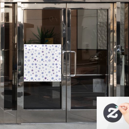 手絵を描水玉模様 ウィンドウサイン (オフィスドア)