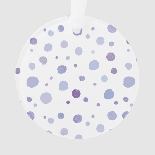 手絵を描水玉模様 オーナメント (正面)