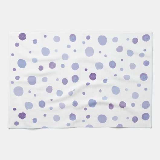 手絵を描水玉模様 キッチンタオル (横)