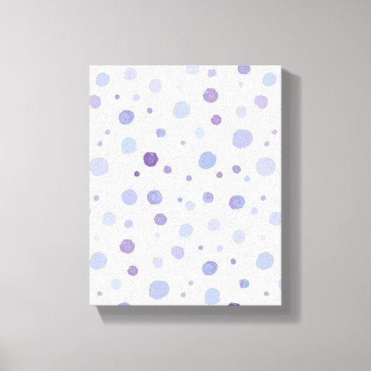 手絵を描水玉模様 キャンバスプリント (正面)