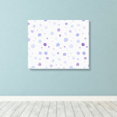 手絵を描水玉模様 キャンバスプリント (インサイチュ (ウッドフロア))