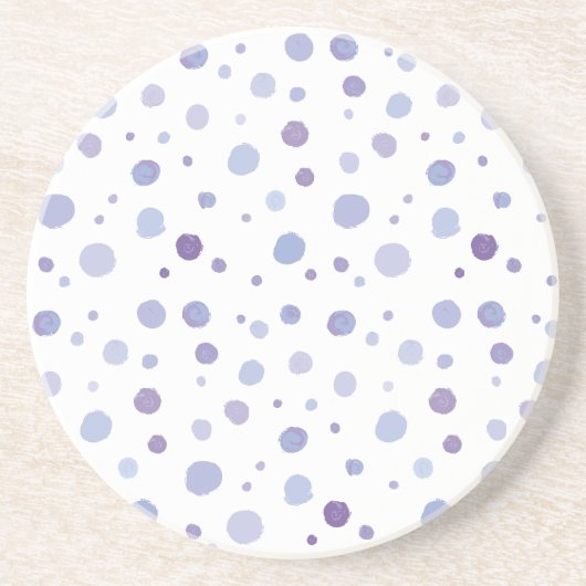 手絵を描水玉模様 コースター (正面)