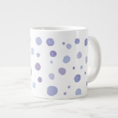 手絵を描水玉模様 ジャンボコーヒーマグカップ (正面右)