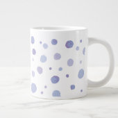 手絵を描水玉模様 ジャンボコーヒーマグカップ (右)