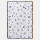 手絵を描水玉模様 スローブランケット (正面縦)