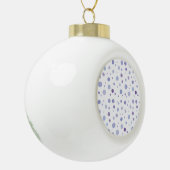 手絵を描水玉模様 セラミックボールオーナメント (左)