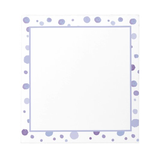 手絵を描水玉模様 ノートパッド (正面)