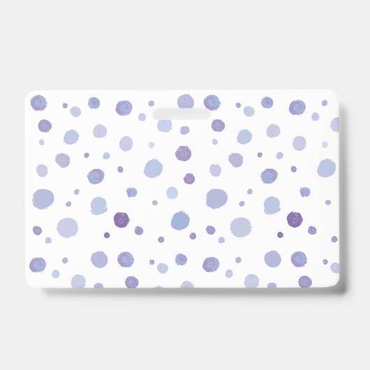 手絵を描水玉模様 バッジ (正面)