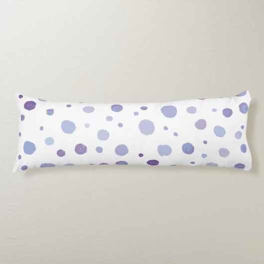 手絵を描水玉模様 ボディピロー (正面)