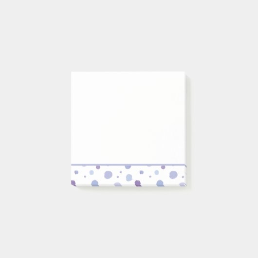 手絵を描水玉模様 ポストイット (正面)