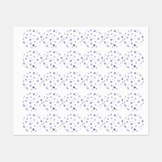 手絵を描水玉模様 ラベル (シート)