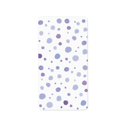 手絵を描水玉模様 ラベル (正面)