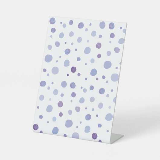 手絵を描水玉模様 台座サイン (正面)