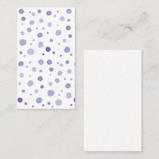 手絵を描水玉模様 名刺 (正面/裏面)