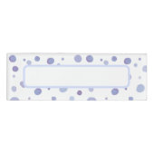 手絵を描水玉模様 名札 (正面)