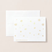 手絵を描水玉模様 箔カード (裏面封筒付き)