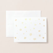 手絵を描水玉模様 箔カード (封筒付き正面)