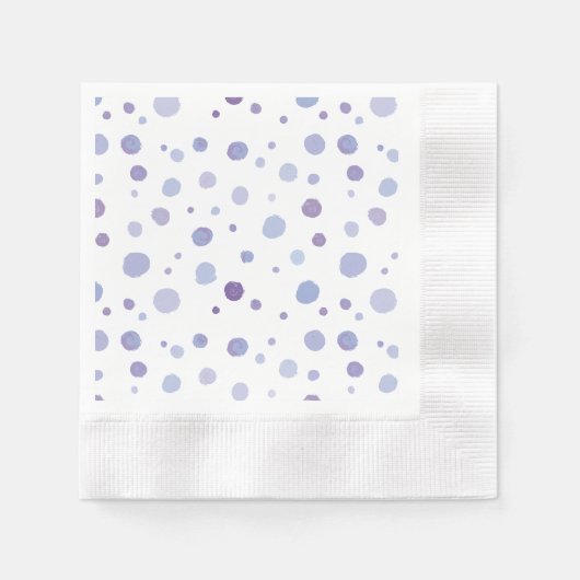 手絵を描水玉模様 縁ありカクテルナプキン (正面)