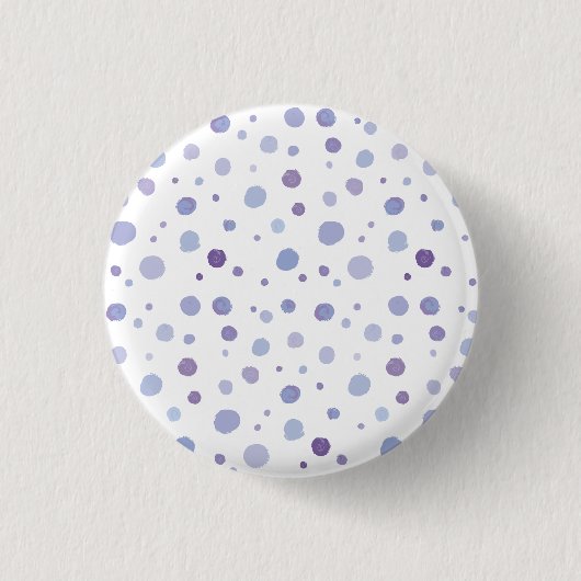 手絵を描水玉模様 缶バッジ (正面)