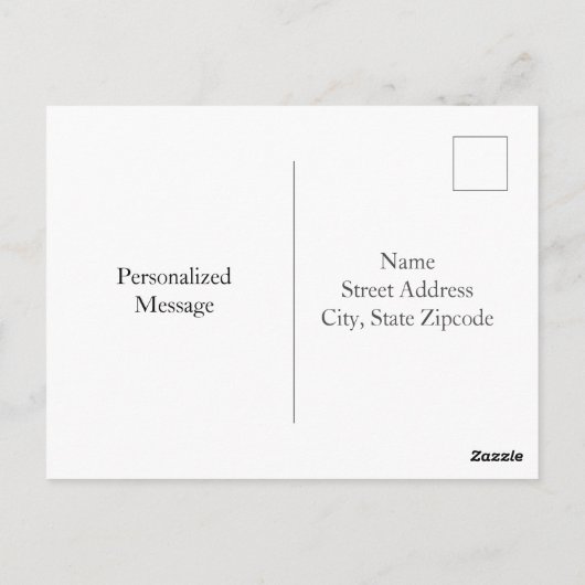 手絵を描水色ひまわり模様 ポストカード (裏面)