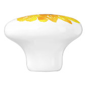 手絵を描水色ひまわり2 セラミックノブ (側面)